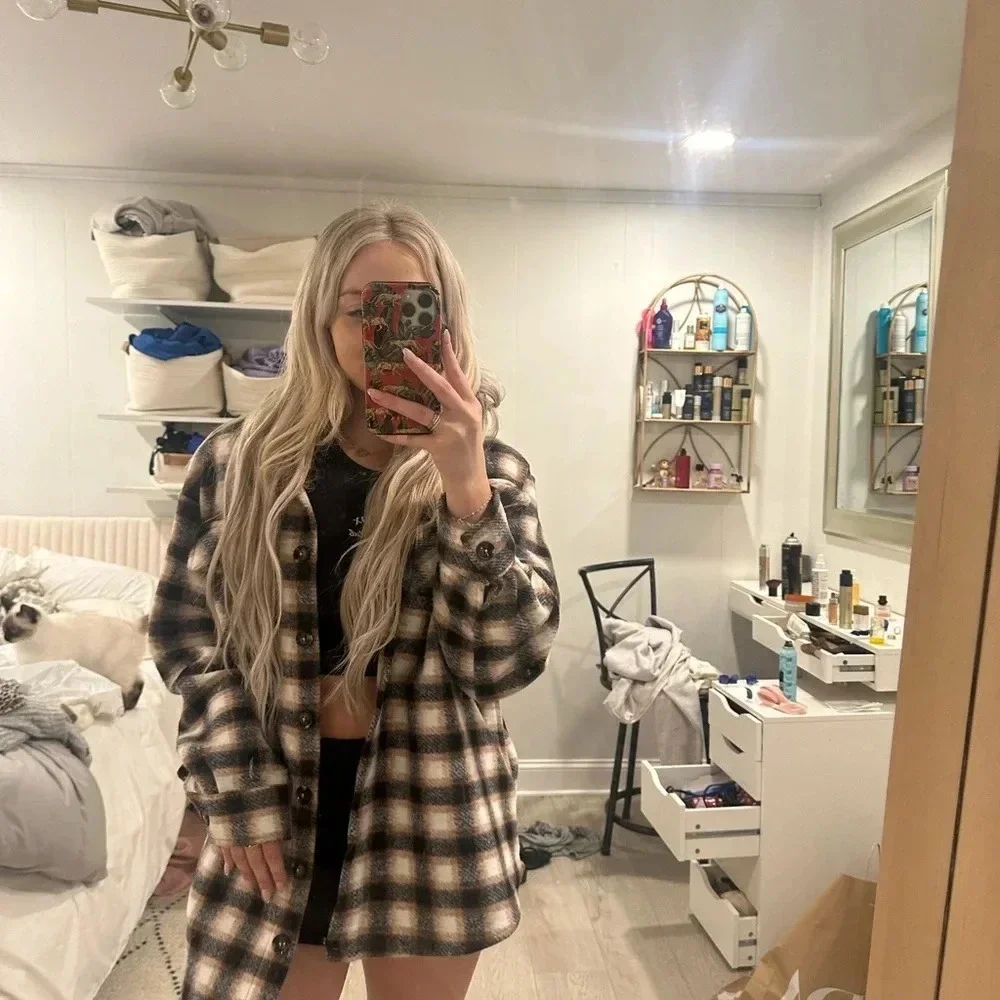 vintage flannel jacket L - Picture 7 of 11